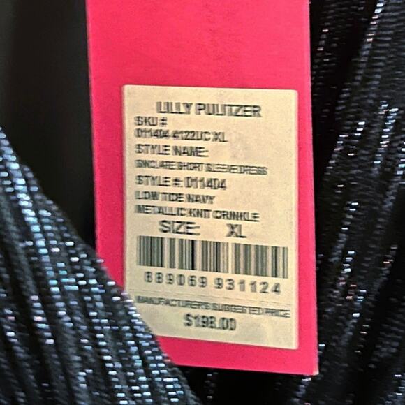 Lilly Pulitzer Sinclare Short Sleeve Dress in Low Tide Navy - Picture 4 of 10